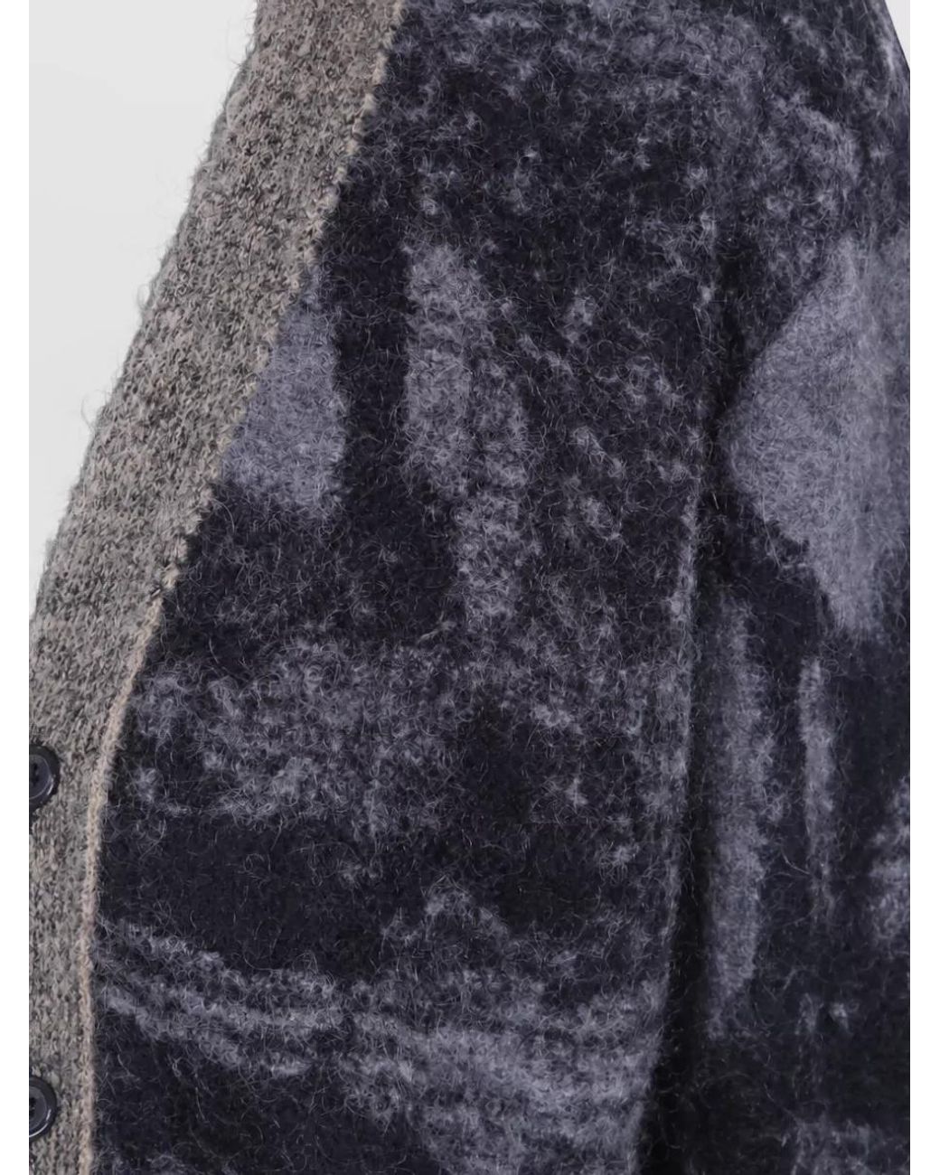 Laneus Gray Knitted Cardigan for men