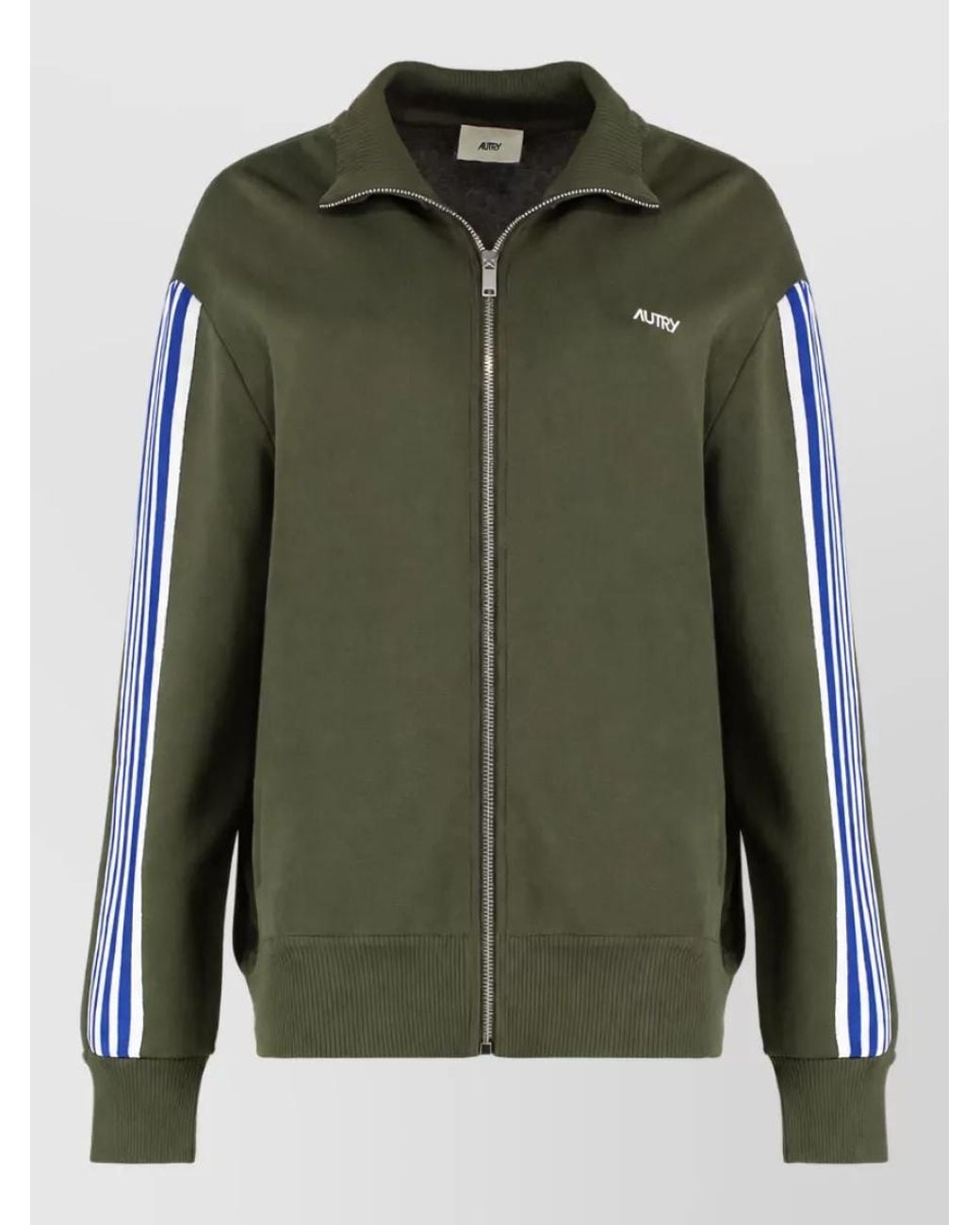 Autry Green Ribbed Knit Jacket