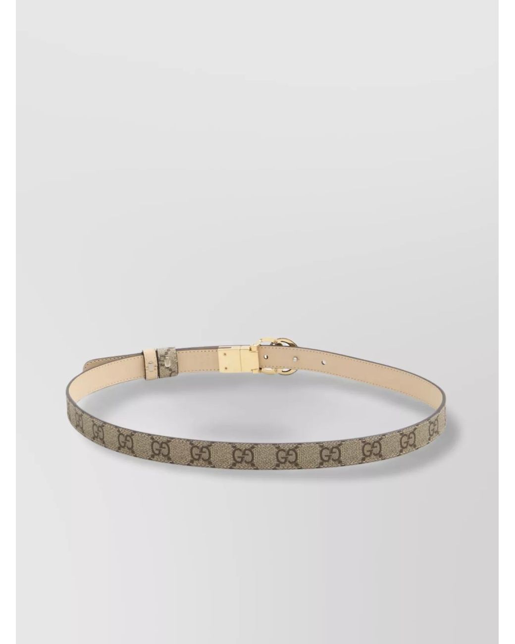 Gucci Natural Leather Reversible Thin Belt