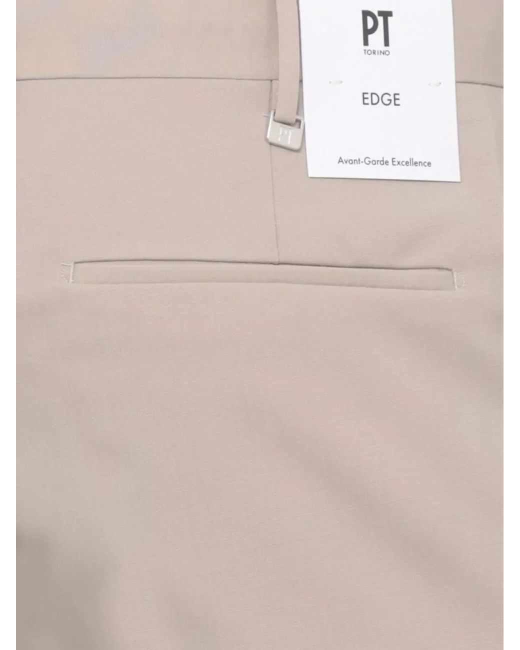PT Torino Natural Wool Straight Pants Cropped Belt Loops for men