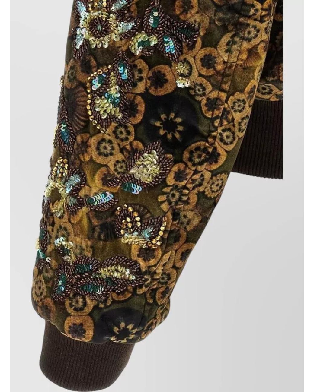Dries Van Noten Black 'Valtor' Bomber Jacket With Embroideries And Beads for men