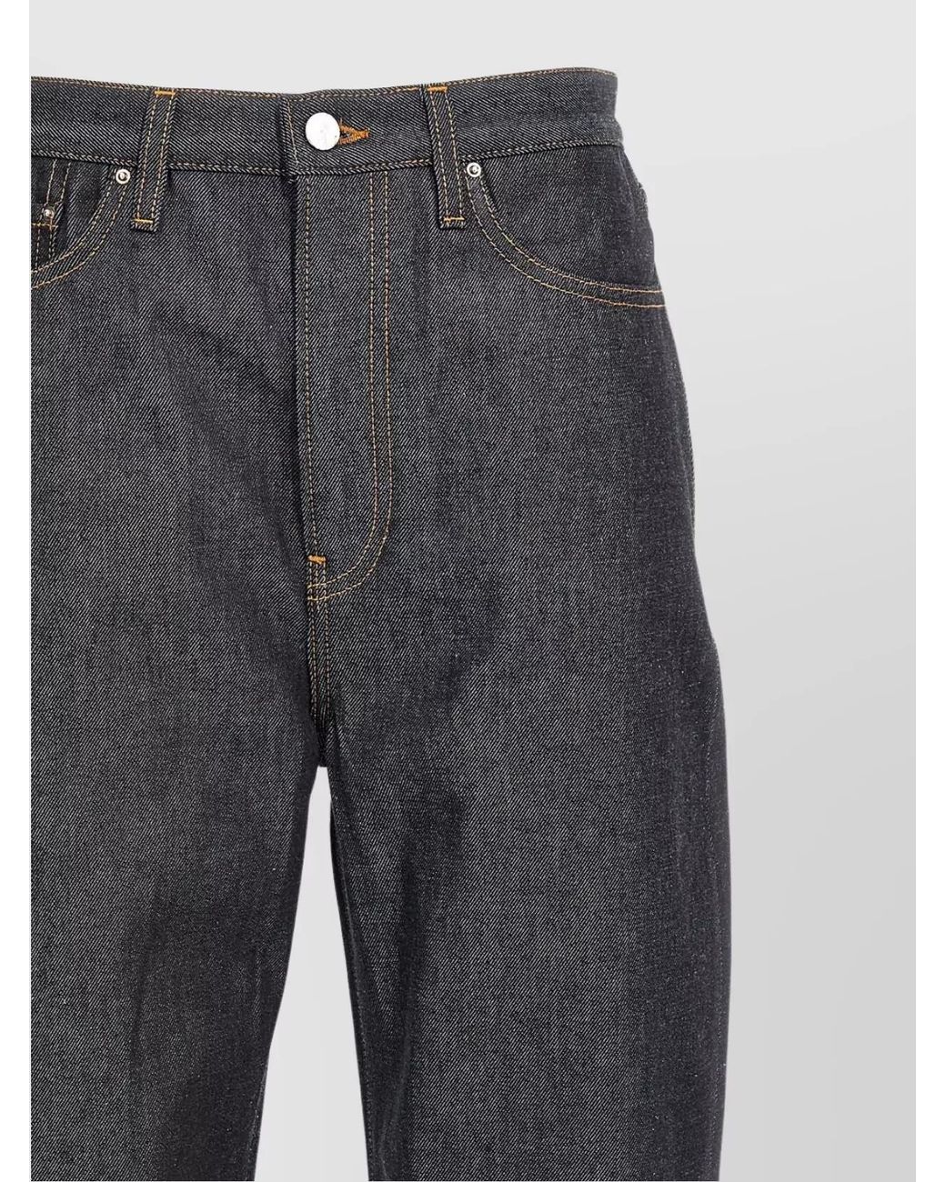 Totême Gray Denim Straight-Leg Jeans