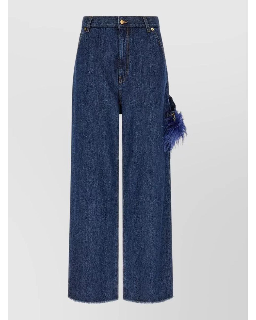 DARKPARK Blue High-Rise Wide-Leg Jeans