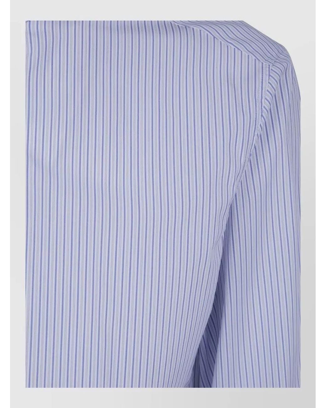 Maison Margiela Blue Cotton Poplin Shirt for men