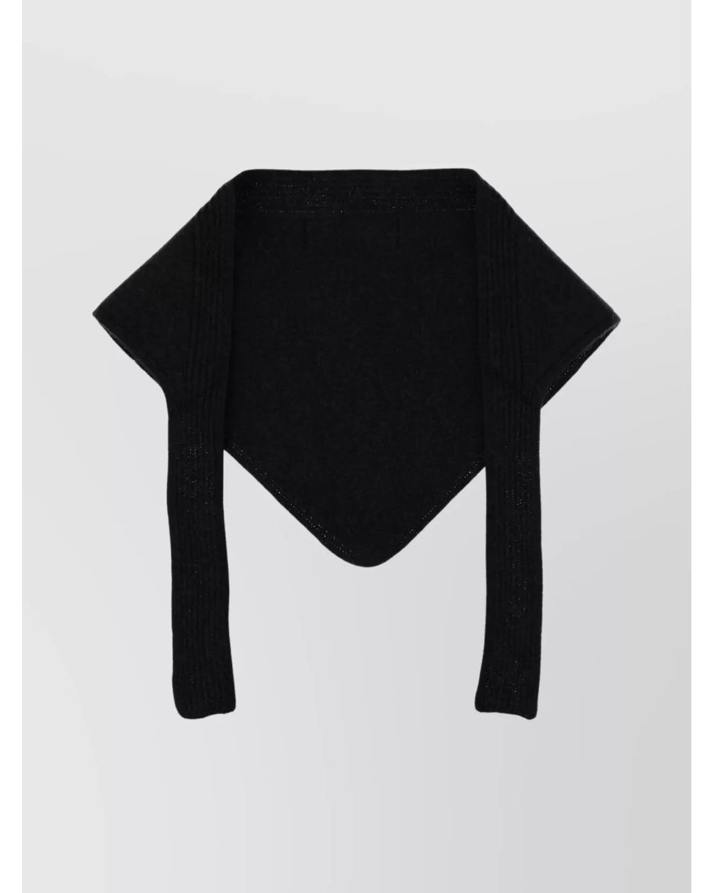 Jacquemus Black Alpaca Wool Scarf