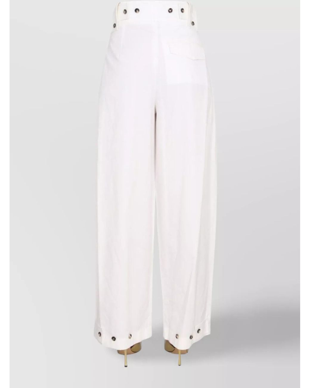 Bottega Veneta White Wide-Leg Trousers