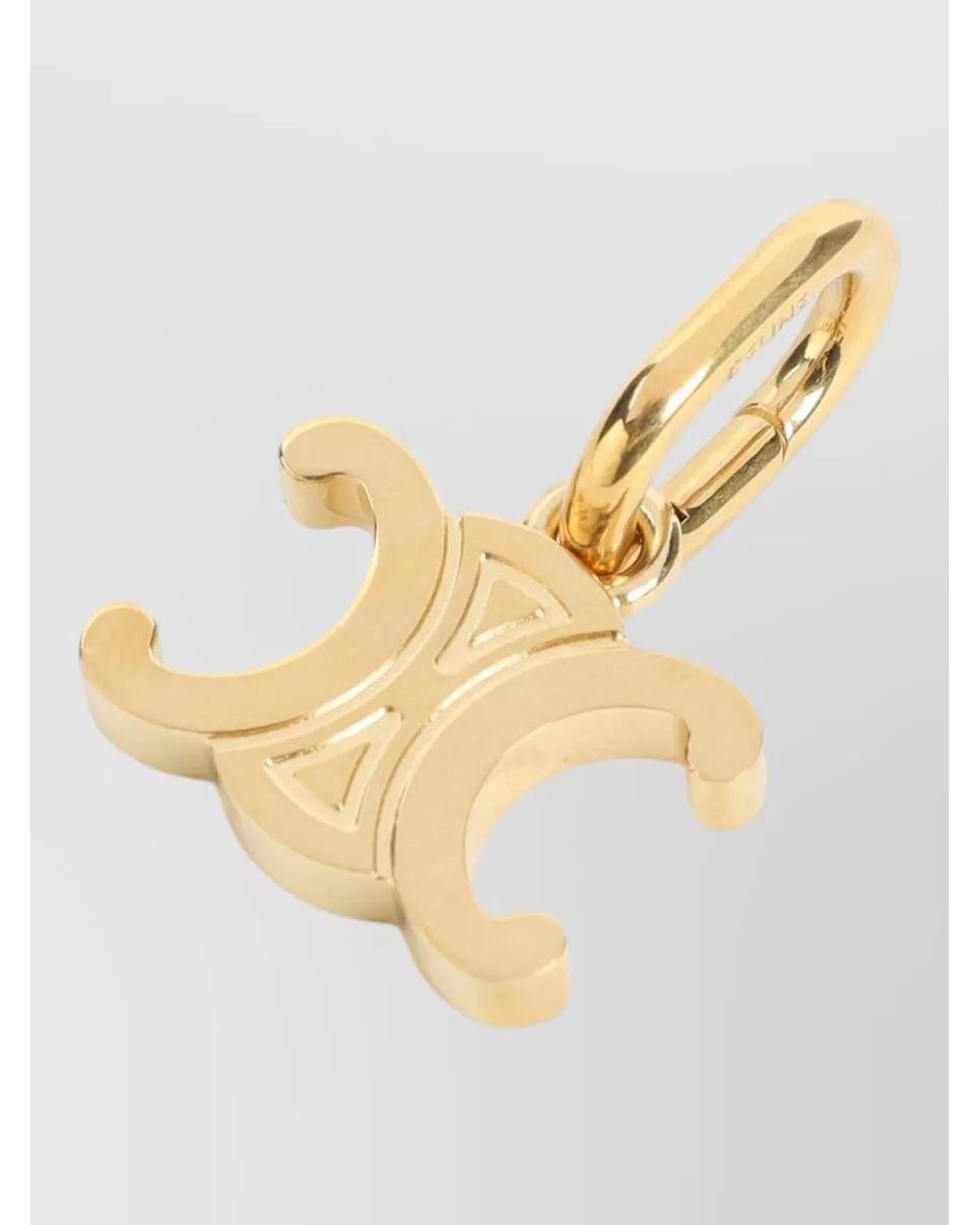 Céline Metallic Brass Charm Necklace