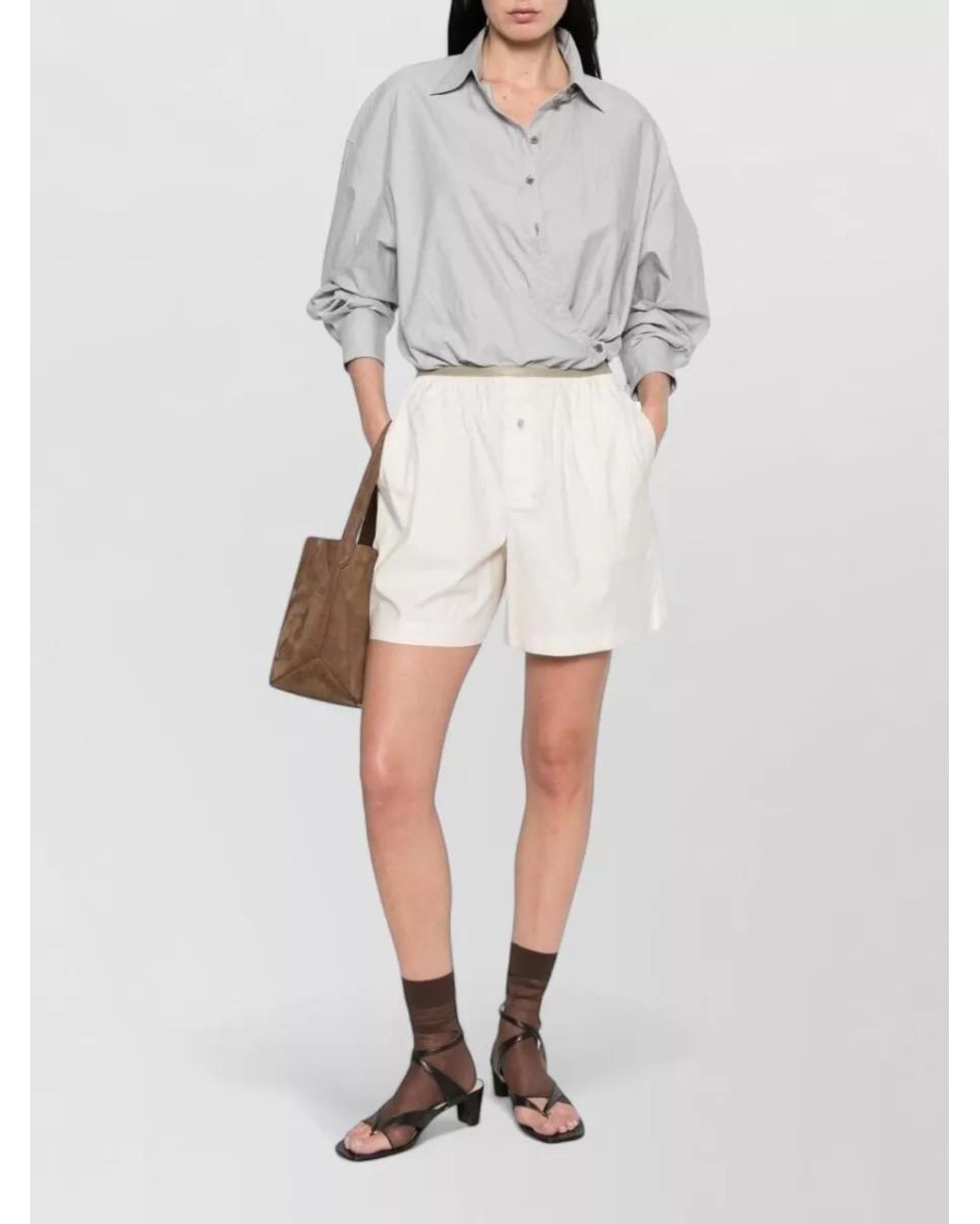 Lemaire Natural Knee-Length Shorts