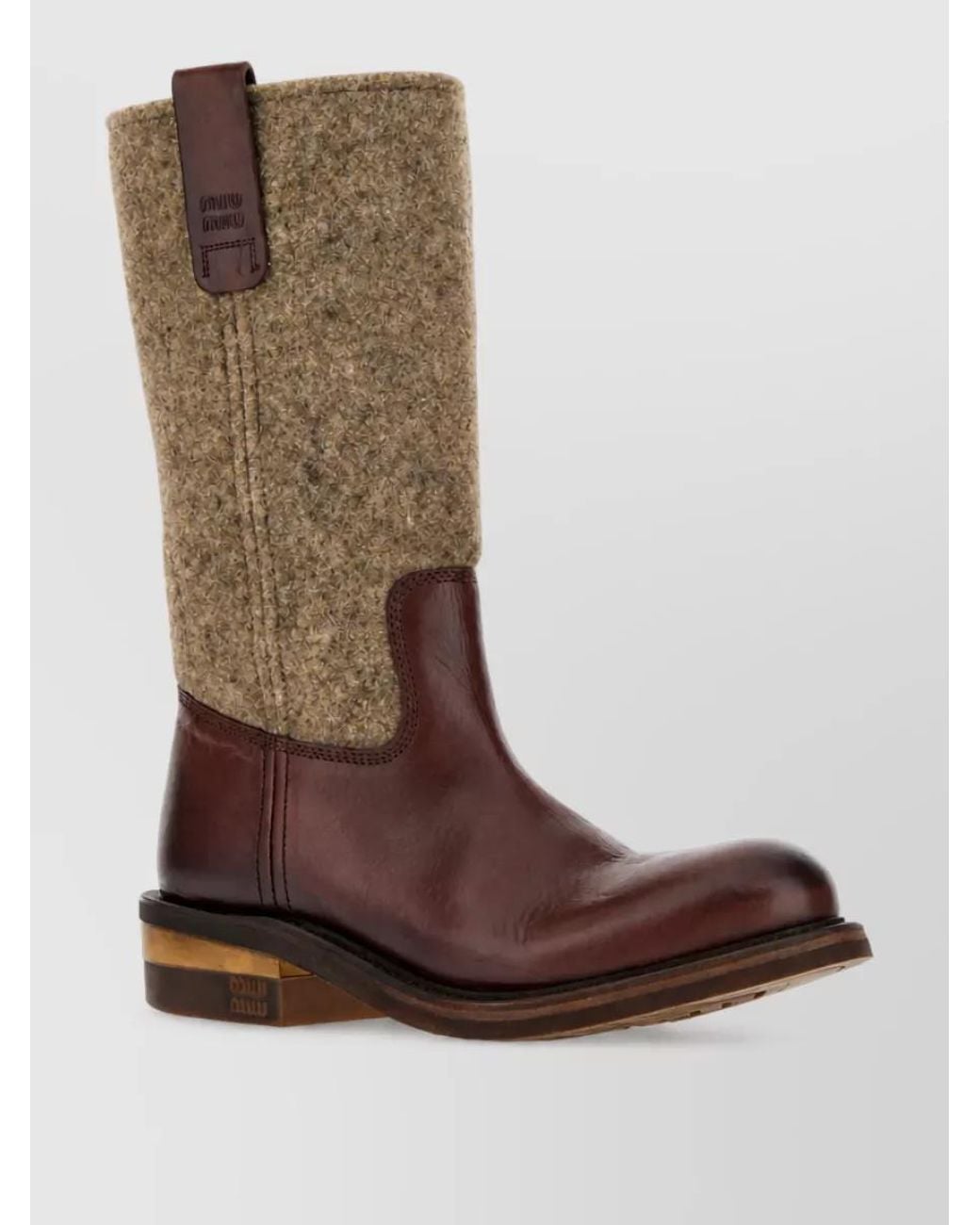 Miu Miu Brown Leather Boots