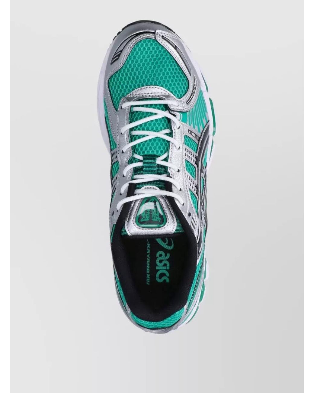 Asics Green Synthetic Leather Low-Top Lace-Up Sneakers