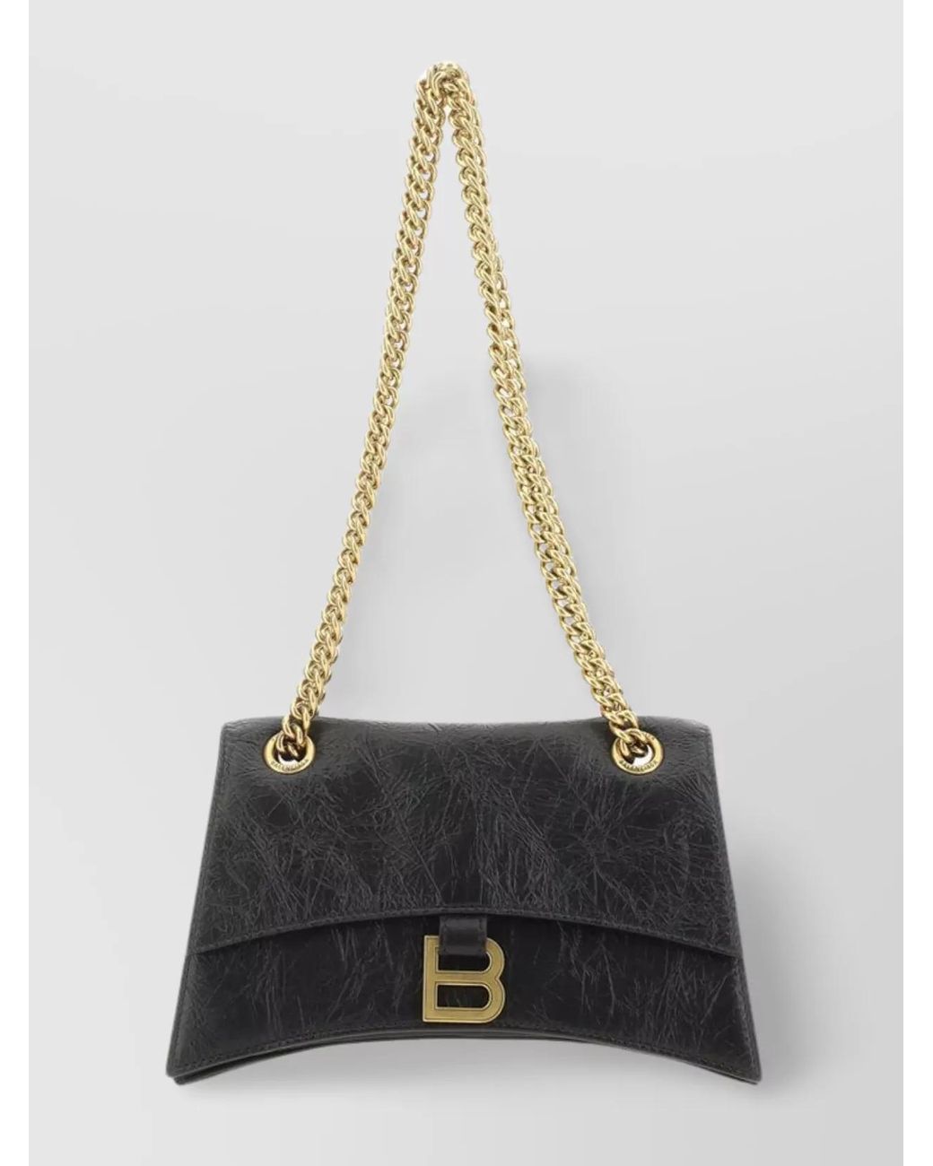 Balenciaga White Crush Small Leather Shoulder Bag