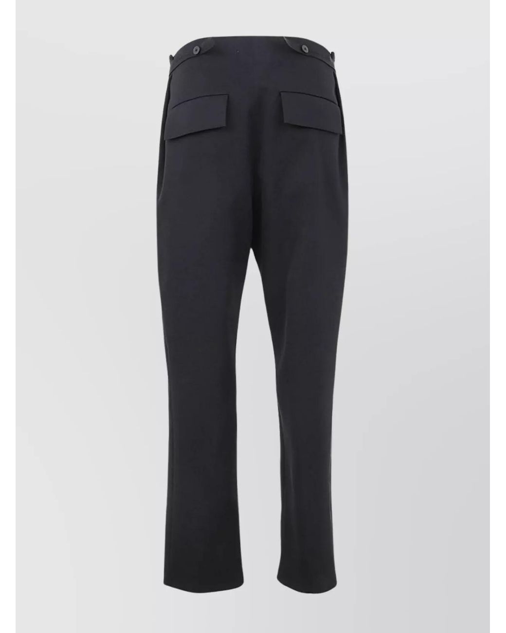 SAPIO Blue Wool Loose-Fit Tailored Trousers