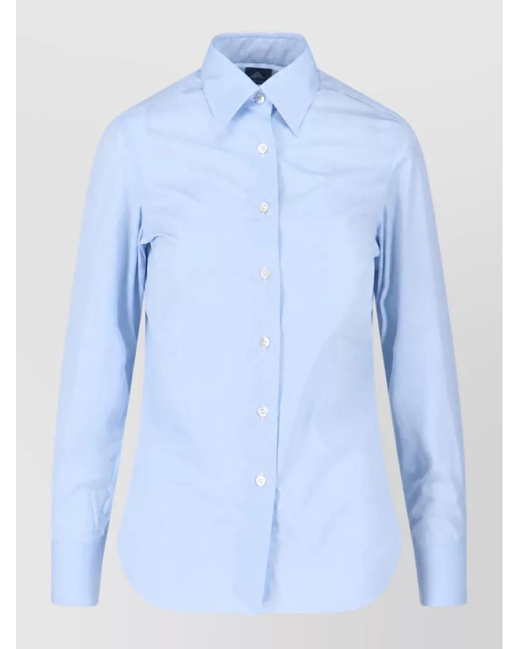 Finamore 1925 Blue Cotton Shirt