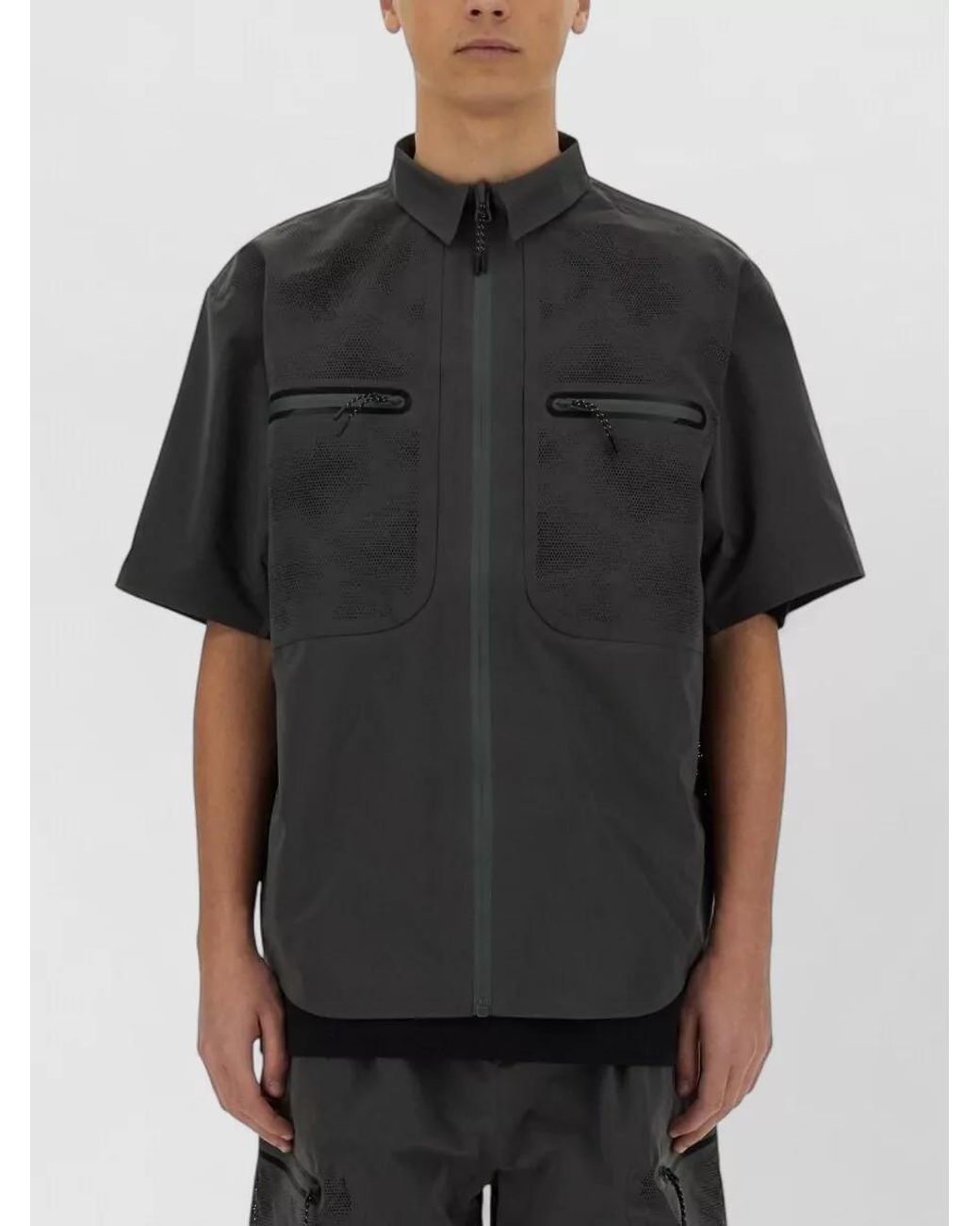Alpha Industries Black Short Sleeve Shirt Jacket for men