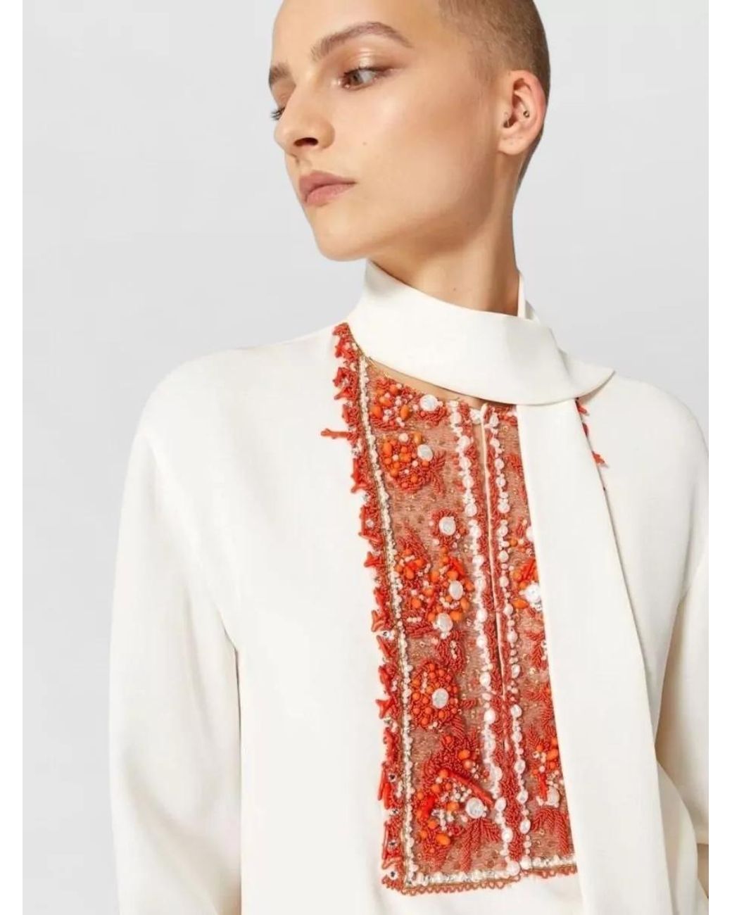 Valentino Garavani White Silk Blouse