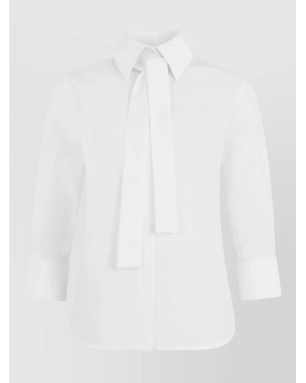 Elisabetta Franchi White Cotton Long-Sleeve Shirt