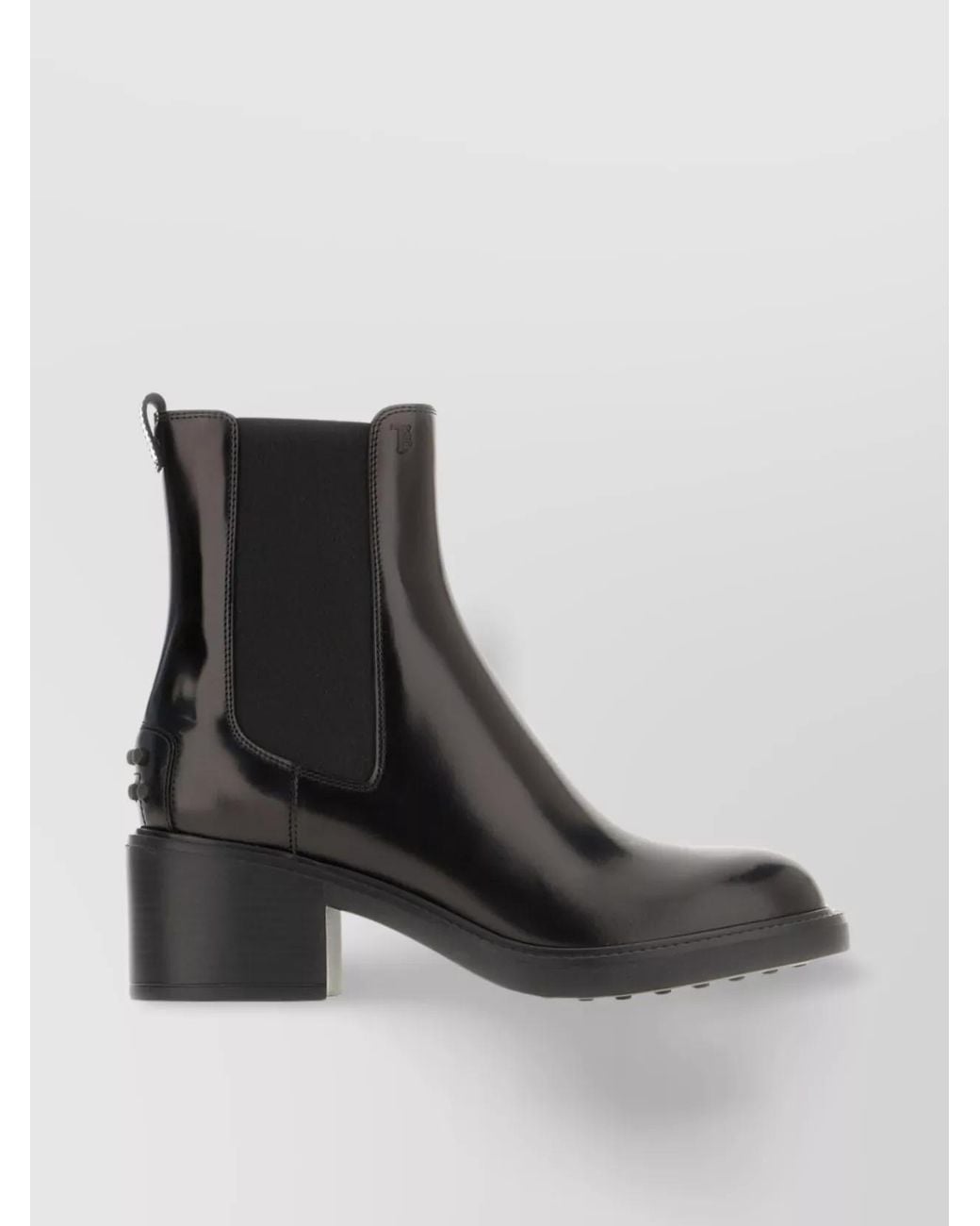 Tod's Black Leather Chelsea Ankle Boots