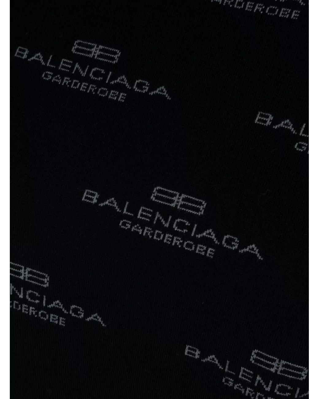 Balenciaga Blue Logo-Print Crew-Neck Long-Sleeve Jumper