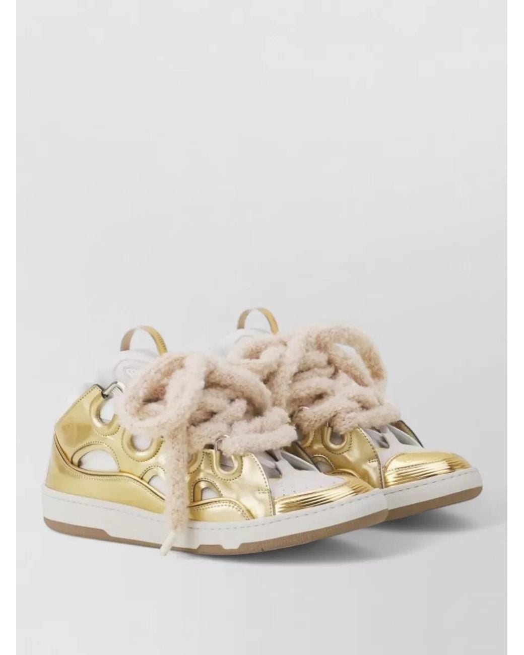 Lanvin Natural Leather Low Top Sneakers