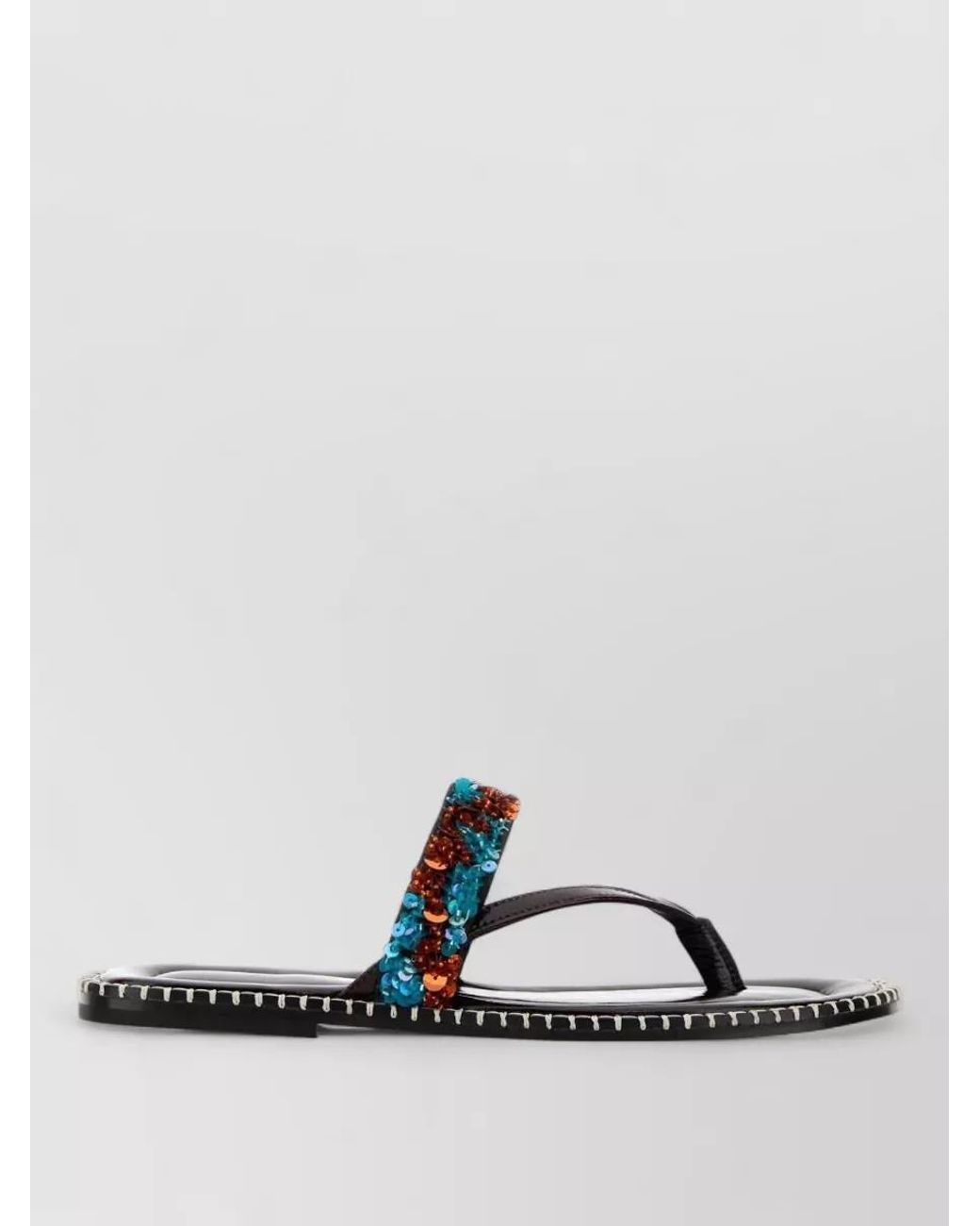 Dries Van Noten Multicolor Leather Thong Sandals