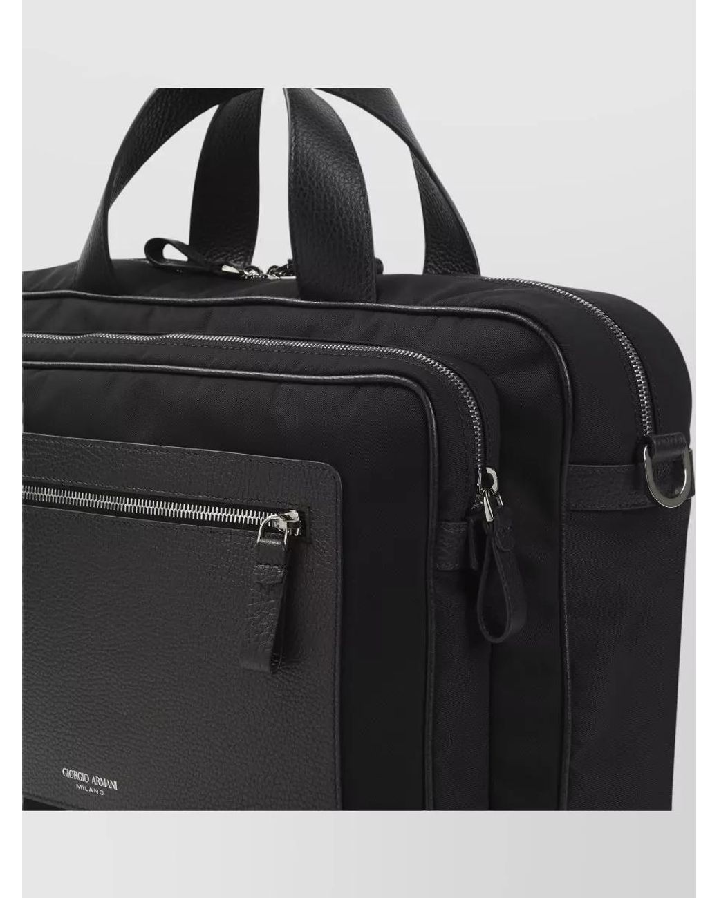 Giorgio Armani Black Briefcase Bag for men