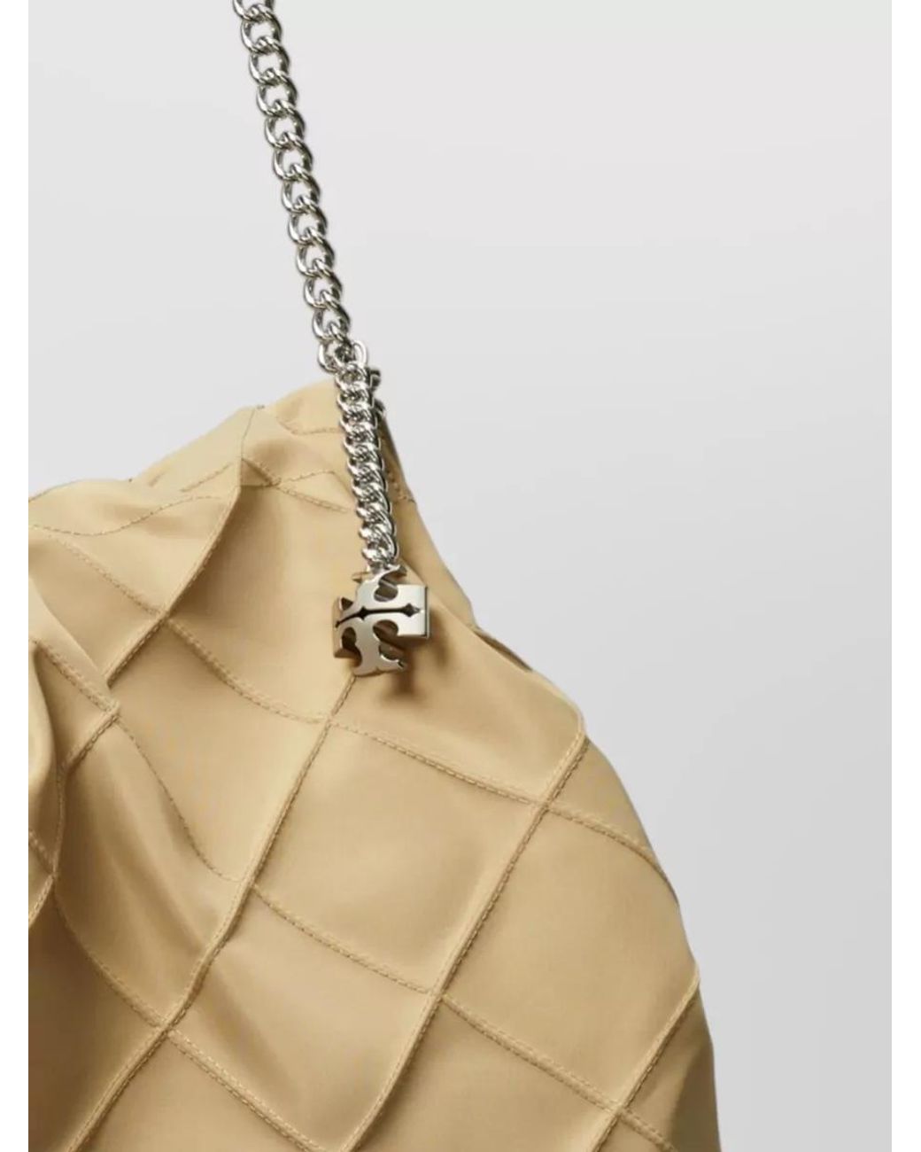 Tory Burch Natural Fleming Nylon Shoulder Bag