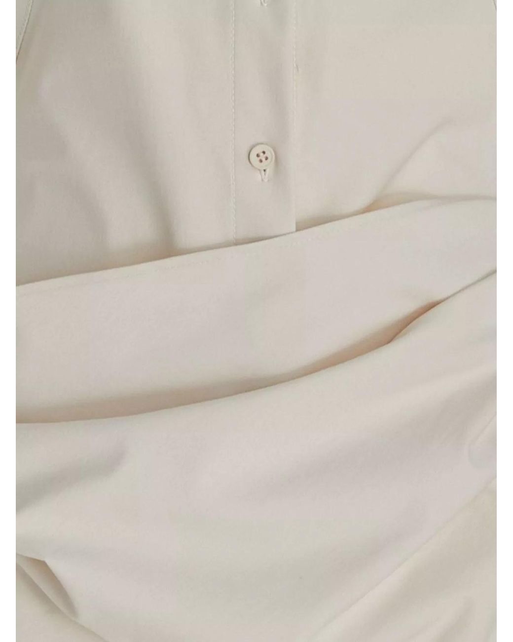 Jacquemus Natural Draped Cutout Mini Shirt Dress