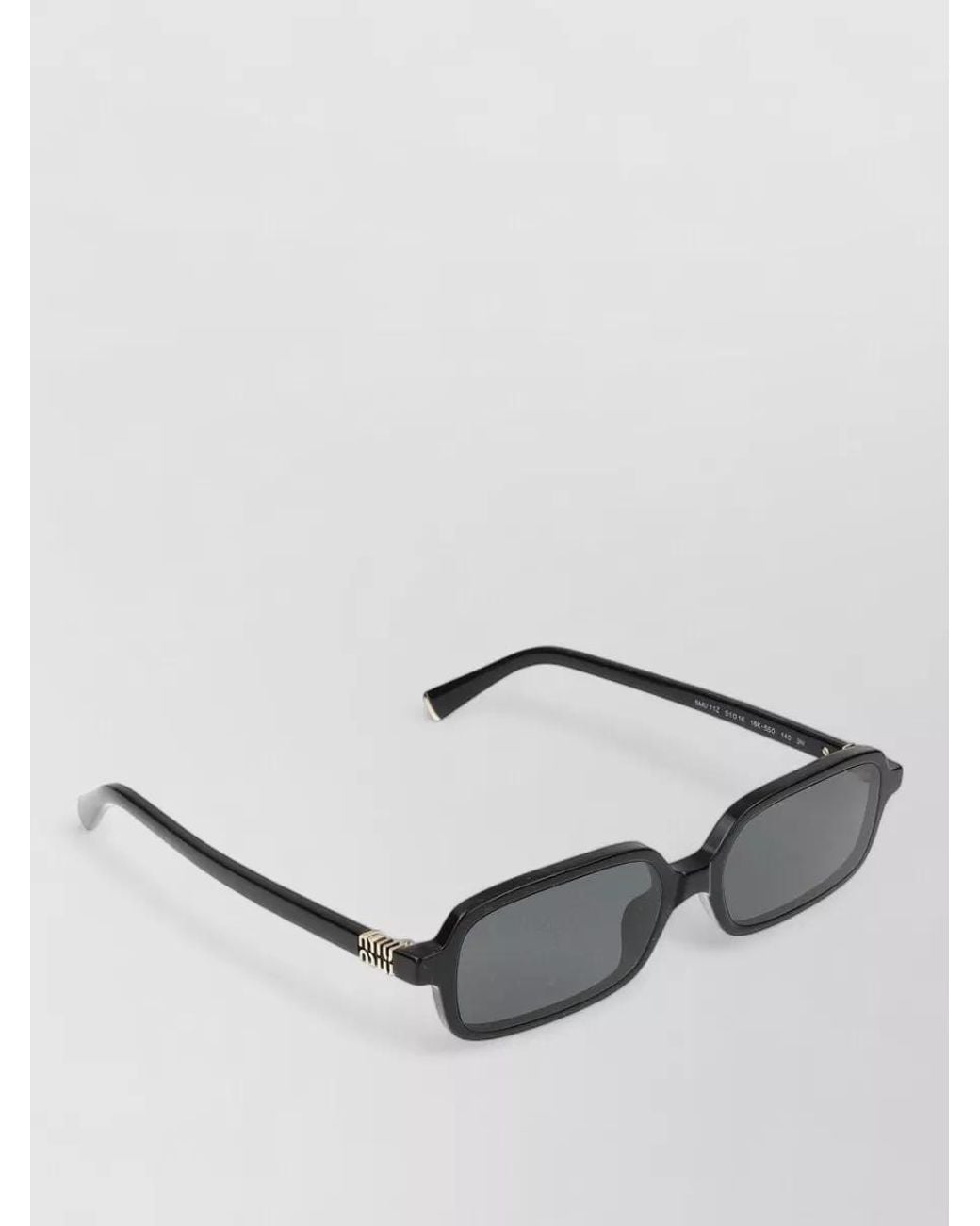 Miu Miu Gray Acetate Cat-Eye Sunglasses