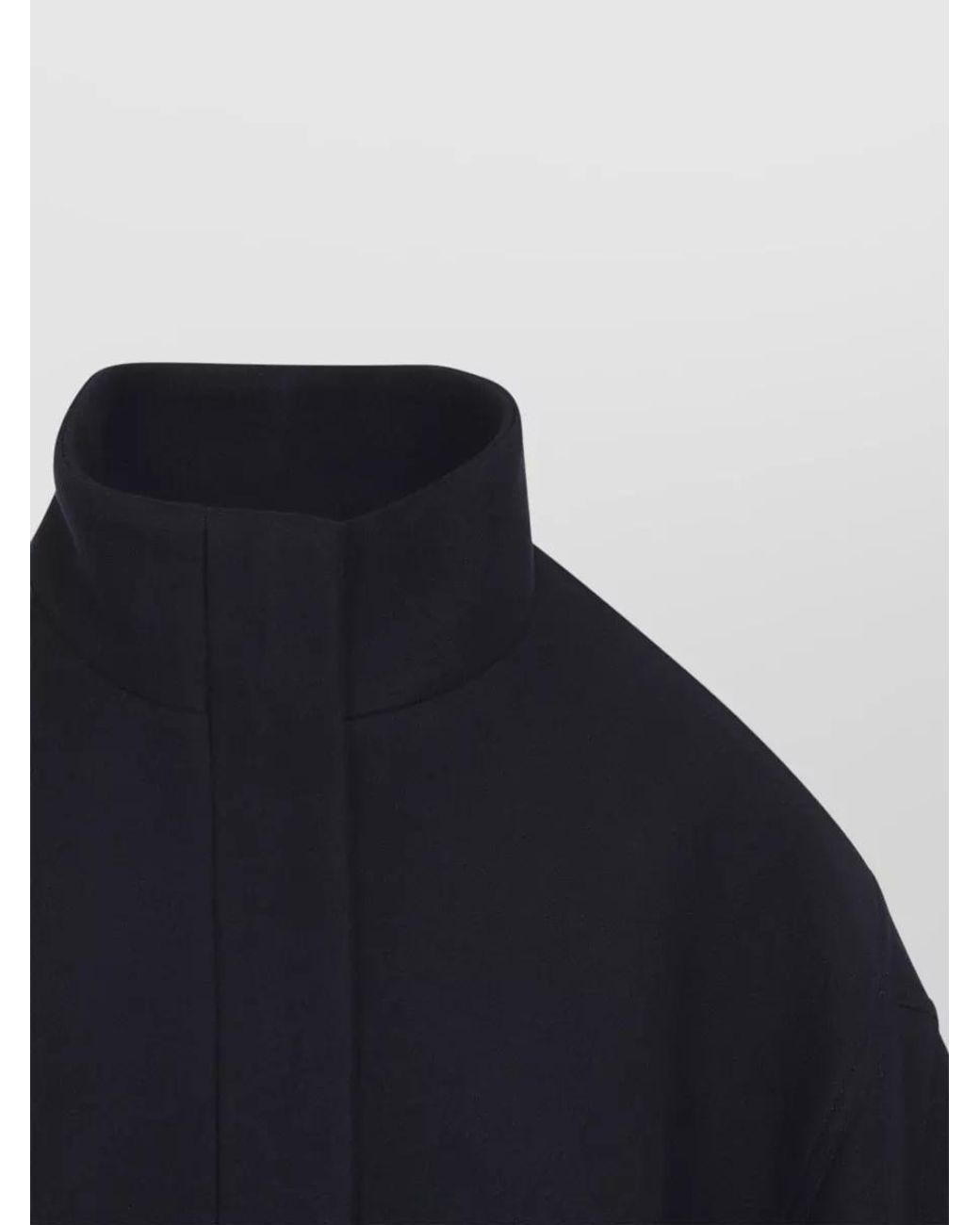 Dries Van Noten Blue Wool Blend Oversized Coat
