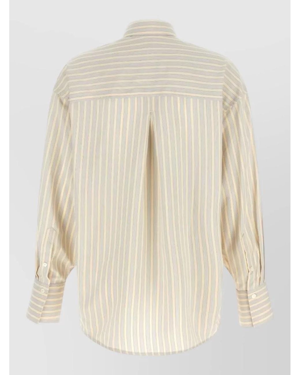 Totême Natural Silk Blend Oversized Striped Shirt