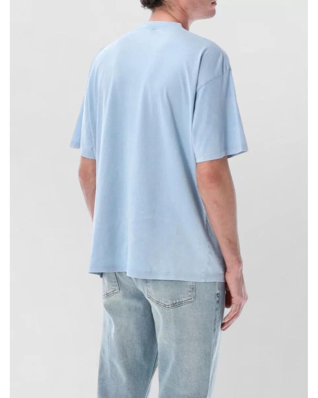 Represent Blue Western Lettering Initials Short Sleeve T Shirt for men