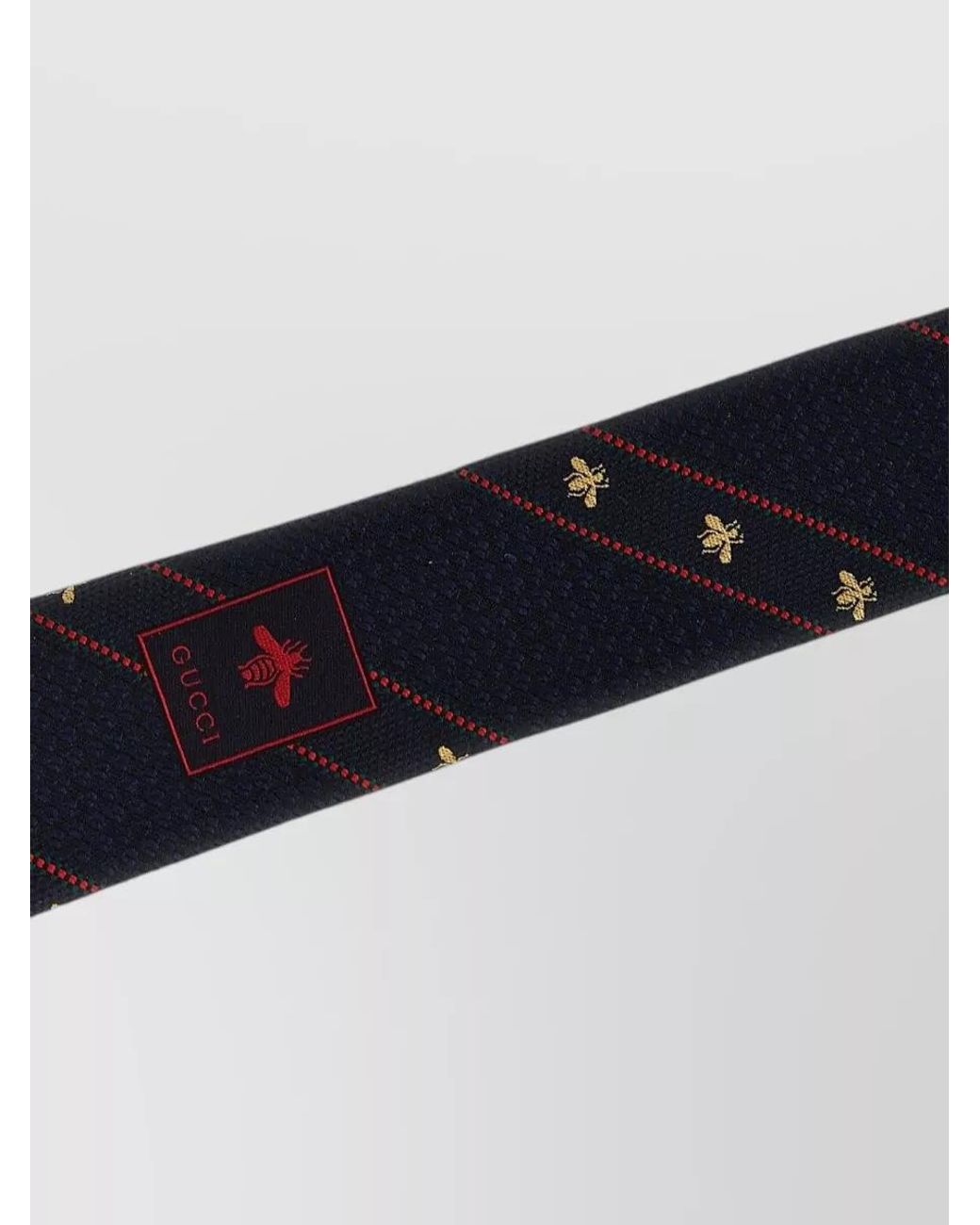 Gucci Black Silk Striped Tie for men