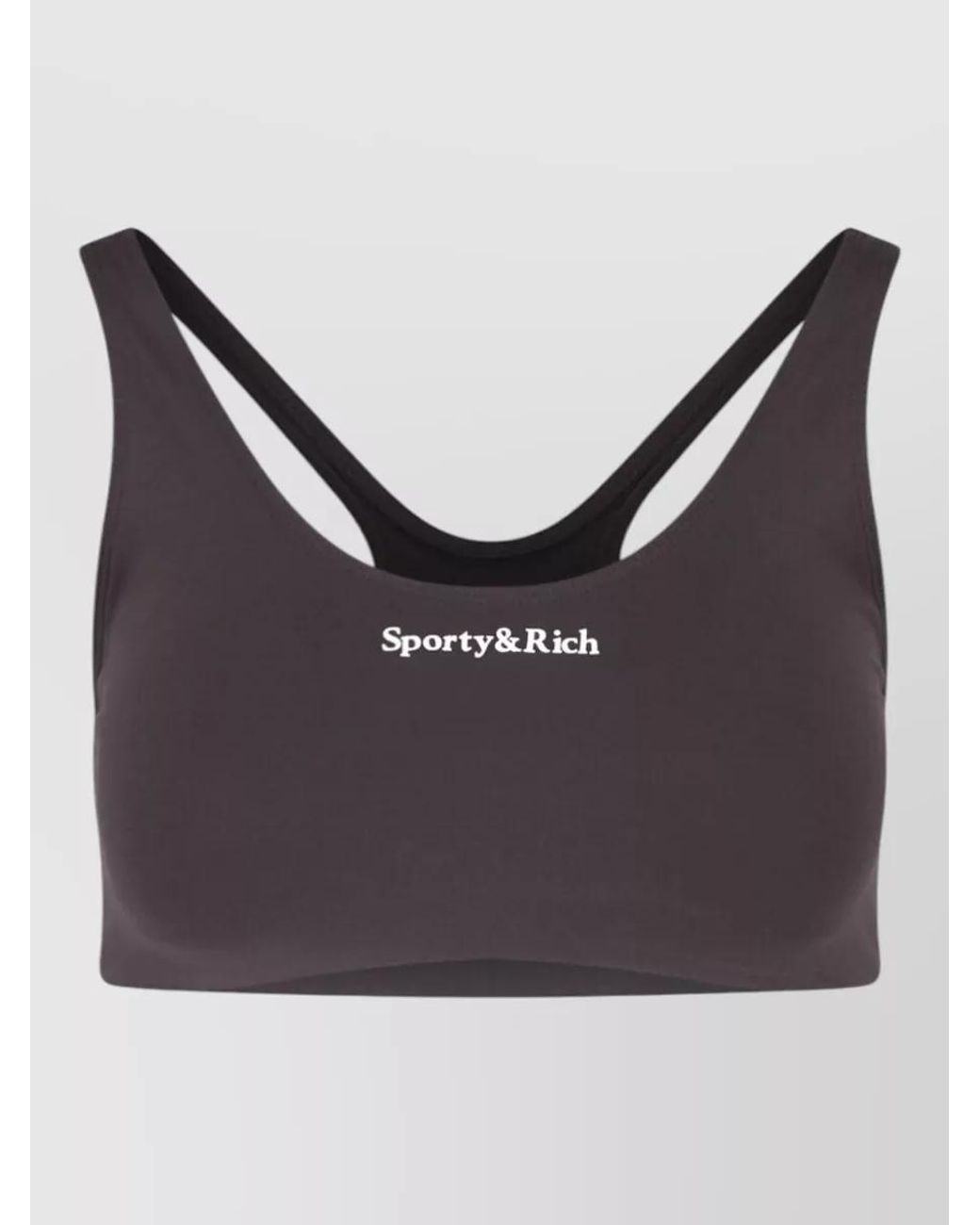 Sporty & Rich Gray Long-Sleeve Bra