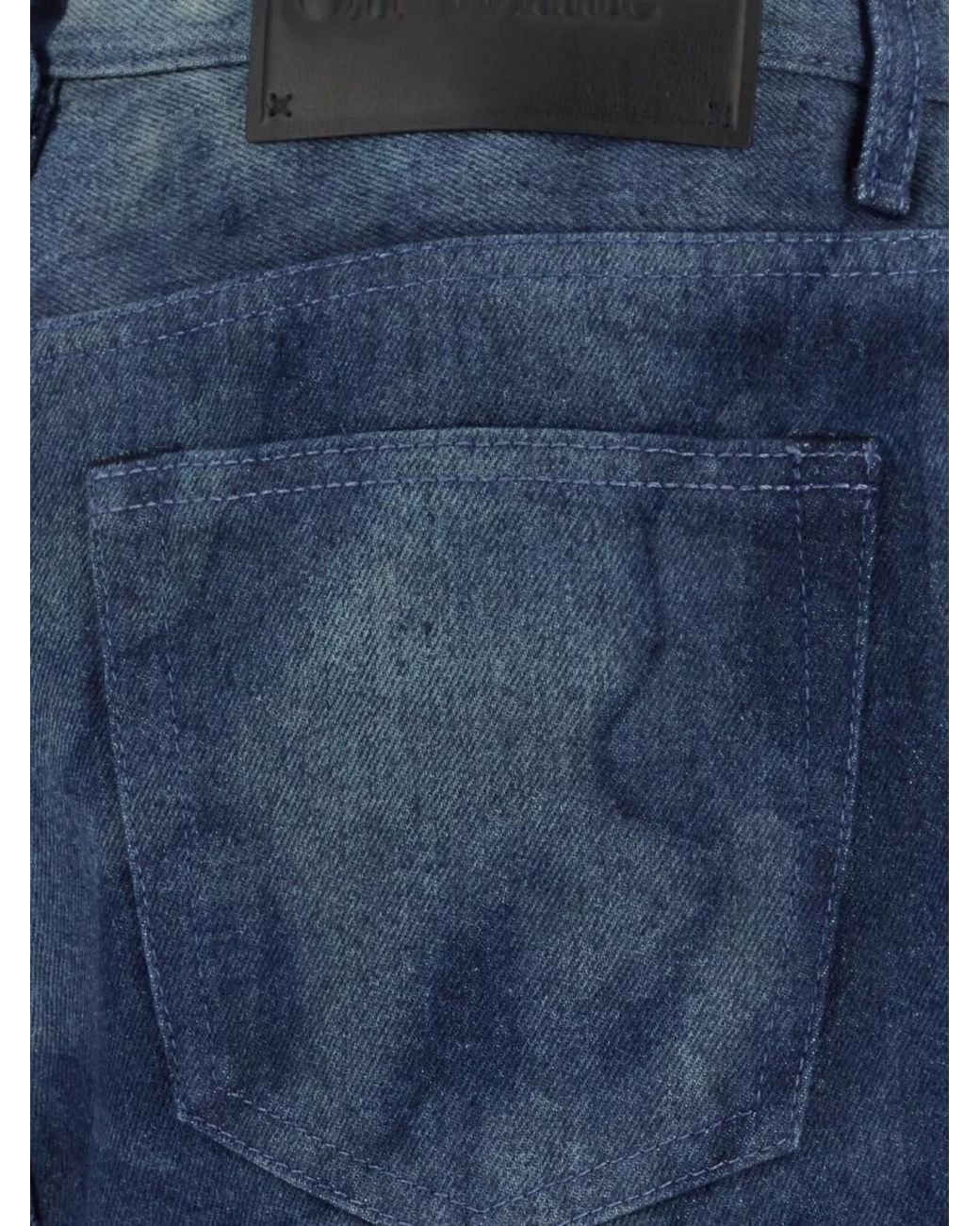 Off-White c/o Virgil Abloh Blue Denim Straight-Leg Bermuda Shorts for men