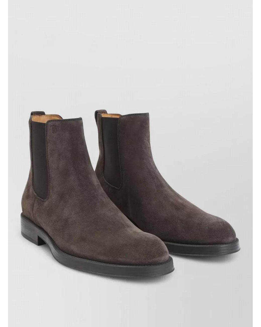 Tod's Brown Suede Chelsea Ankle Boots for men