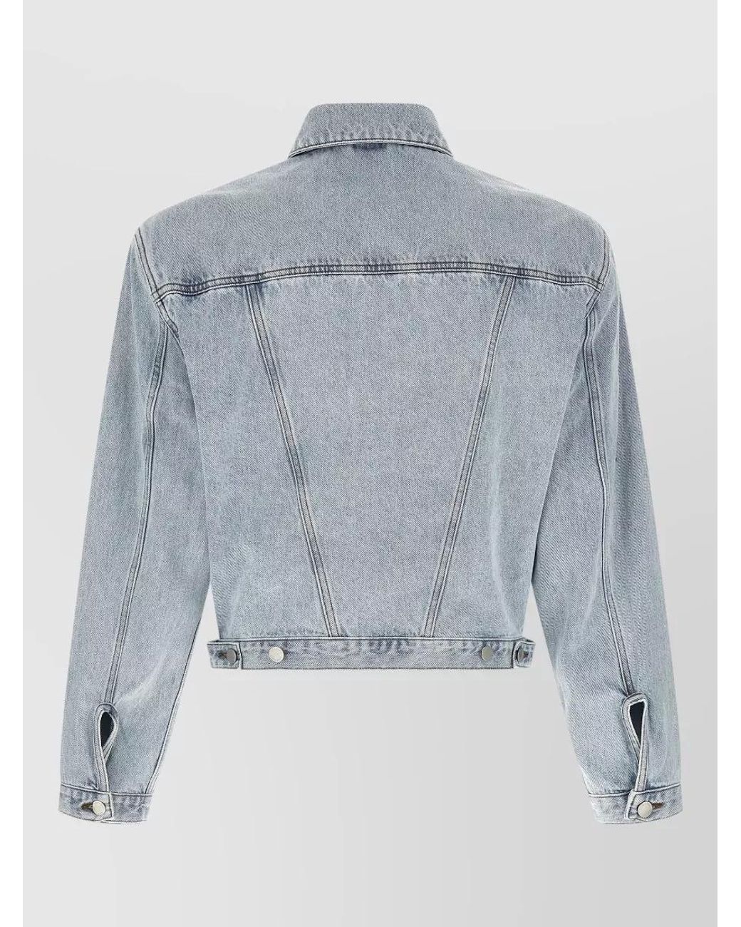 Entire studios Blue Denim Contrast Stitch Oversized Shirt Jacket for men