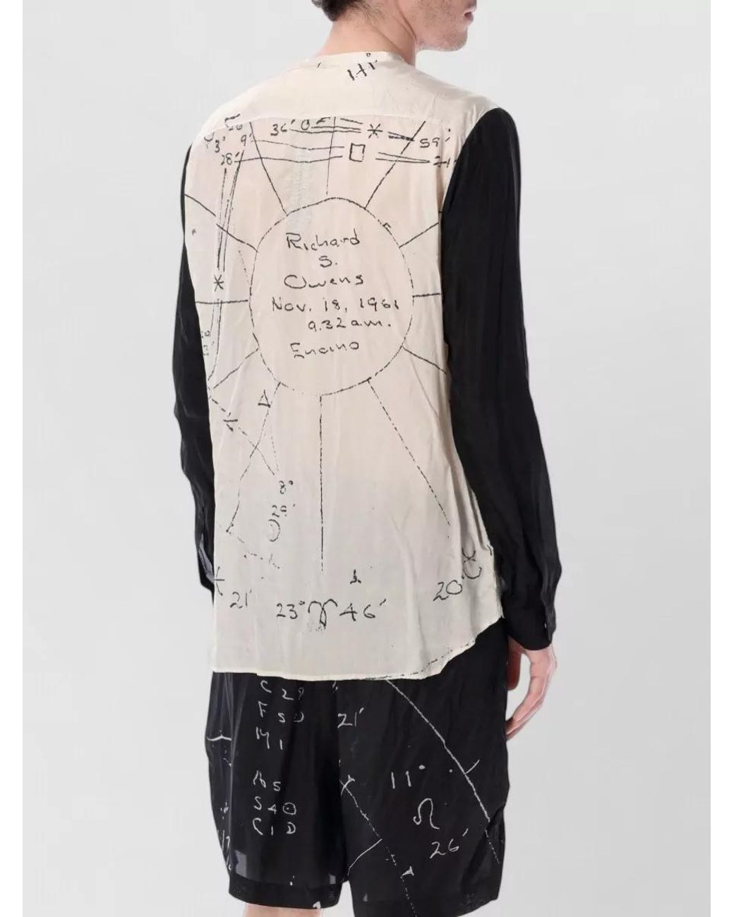 Rick Owens Multicolor Printed V-Neck Long-Sleeve Shirt for men