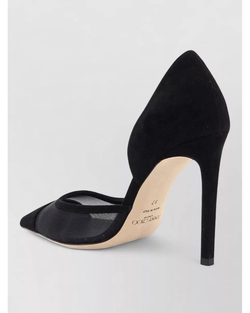 Jimmy Choo Black Suede Leather Pointed-Toe Pumps