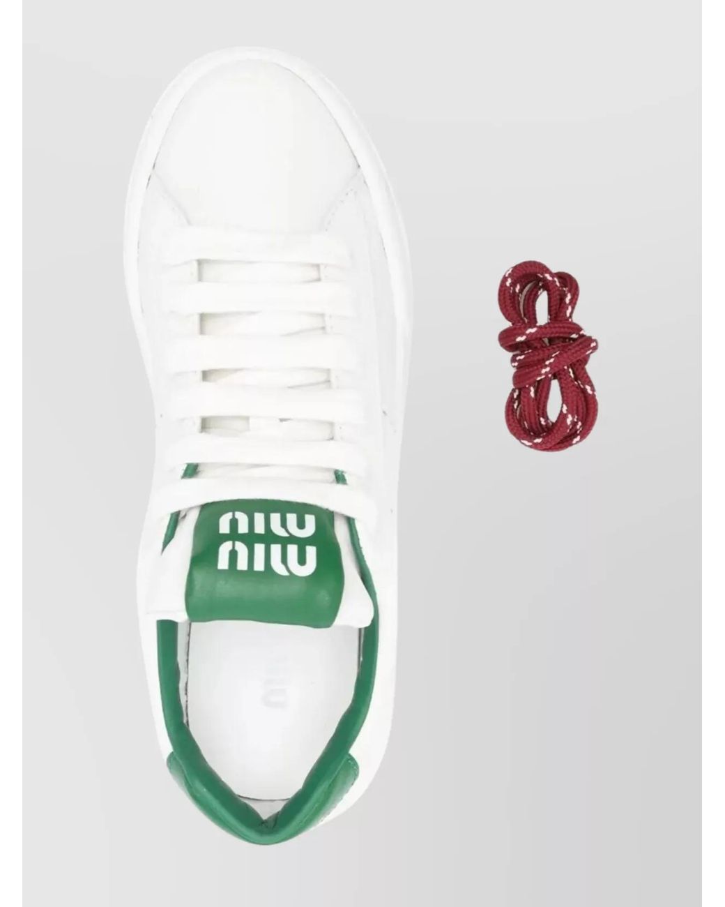 Miu Miu Metallic Leather Low-Top Sneakers