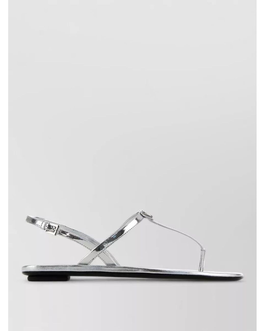Prada White Leather Thong Sandals