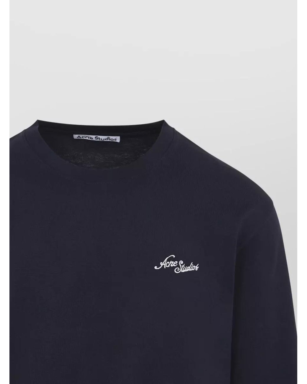 Acne Blue Organic Cotton Long-Sleeve T-Shirt for men