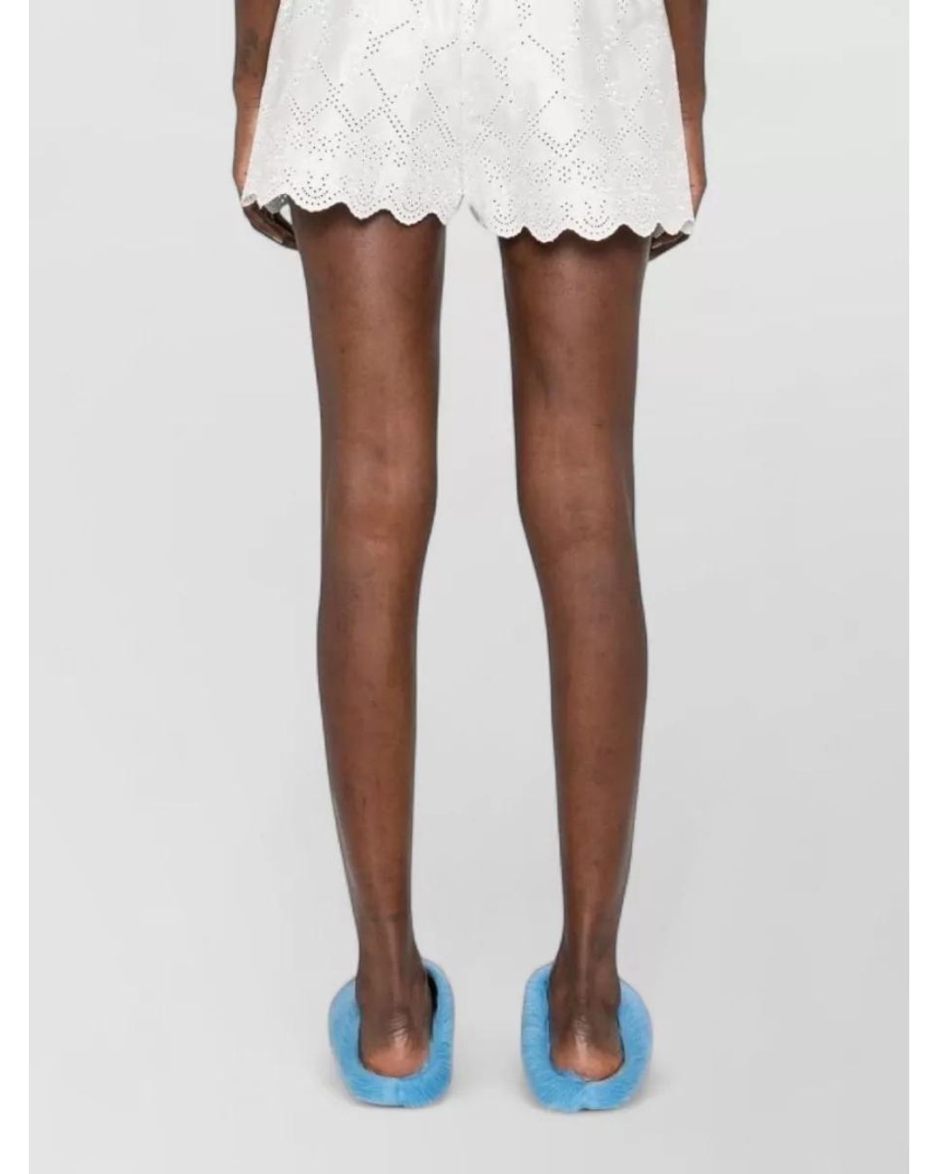 MSGM White Tailored Shorts