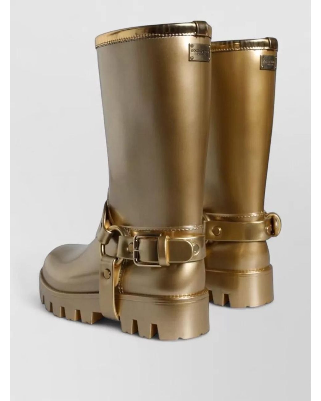 Dolce & Gabbana Metallic Rain Boots