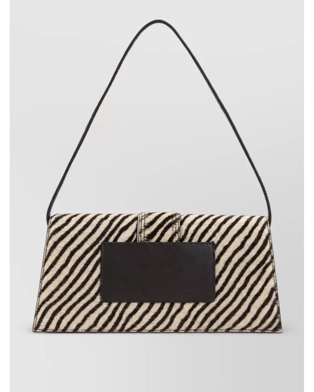 Jacquemus White Le Bambino Long Calf Hair Clutch Bag