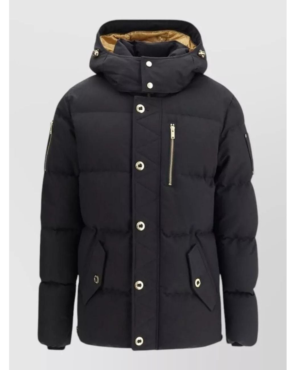 Moose Knuckles Blue Cotton Padded Coat for men