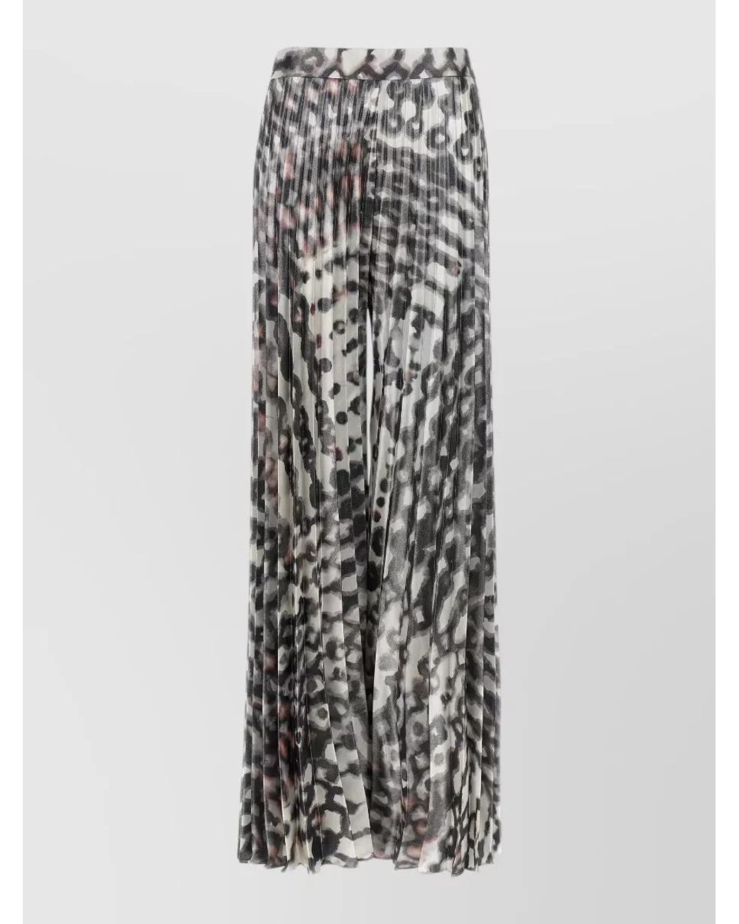 Gianluca Capannolo White Pleated Satin Wide-Leg Trousers