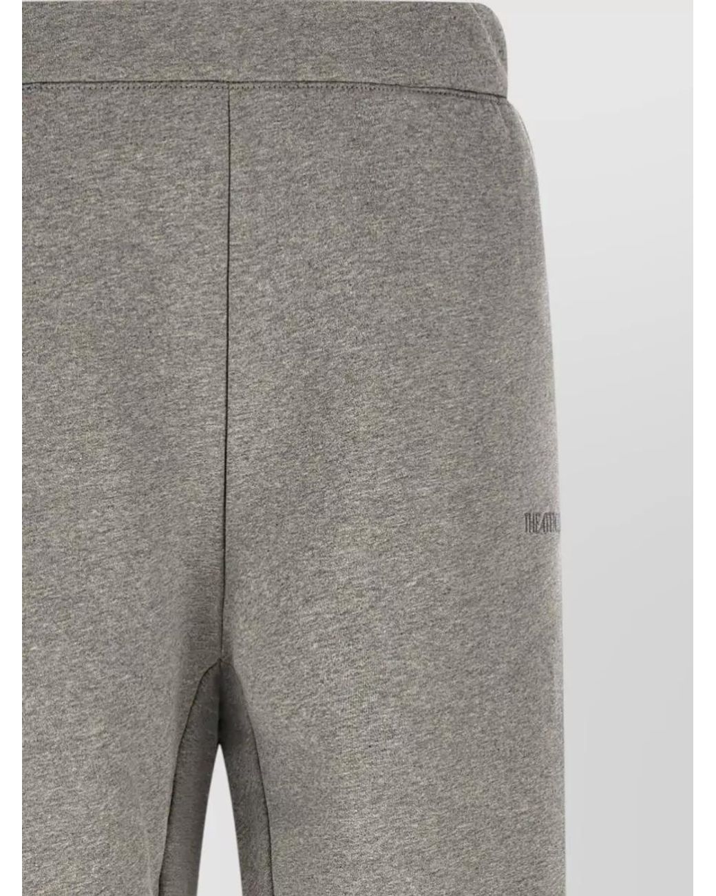 The Attico Gray Cotton Logo Embroidery Track Pants
