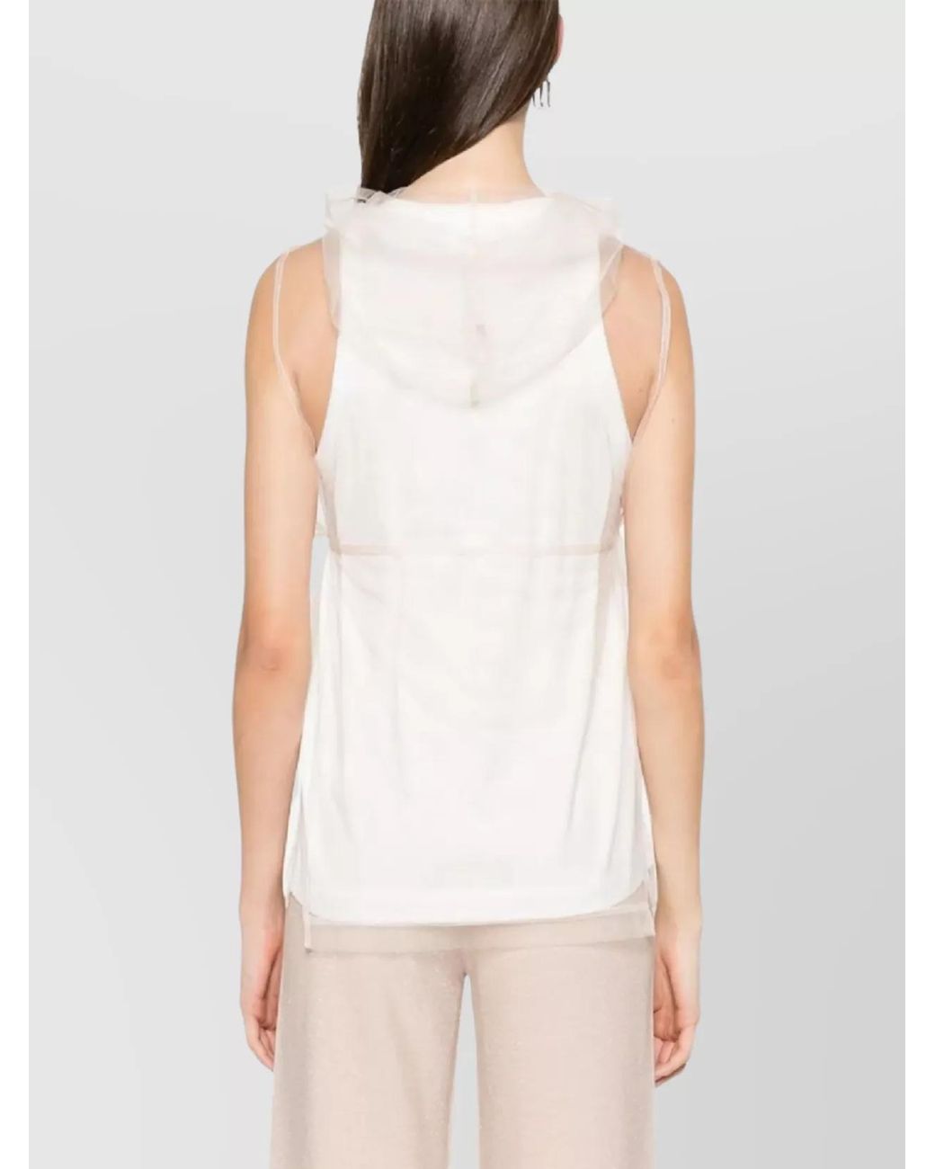 Fabiana Filippi White Jersey Tank Top