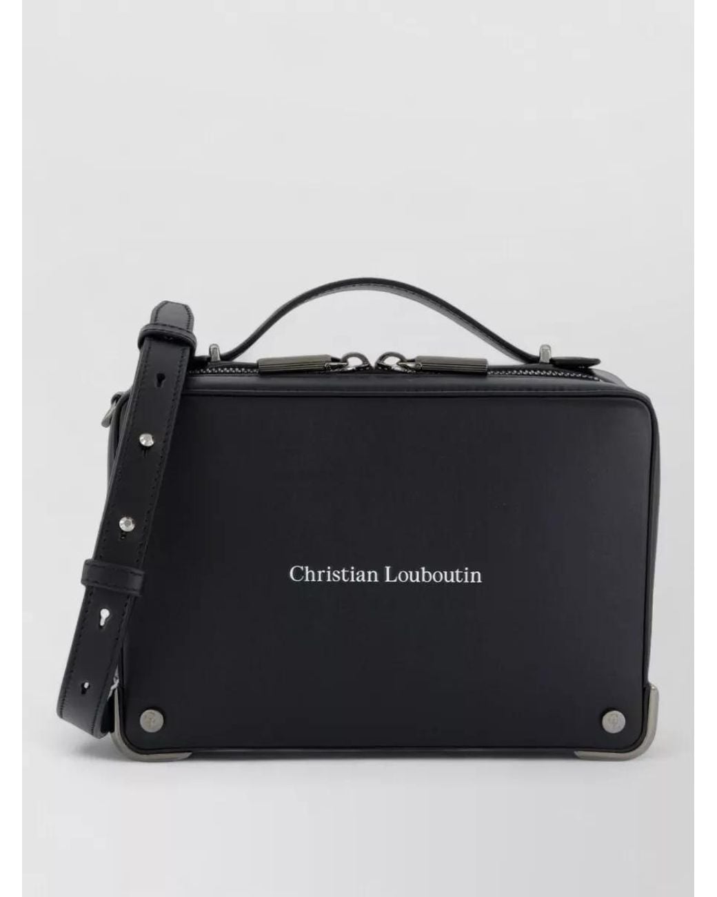 Christian Louboutin Black Leather Briefcase for men