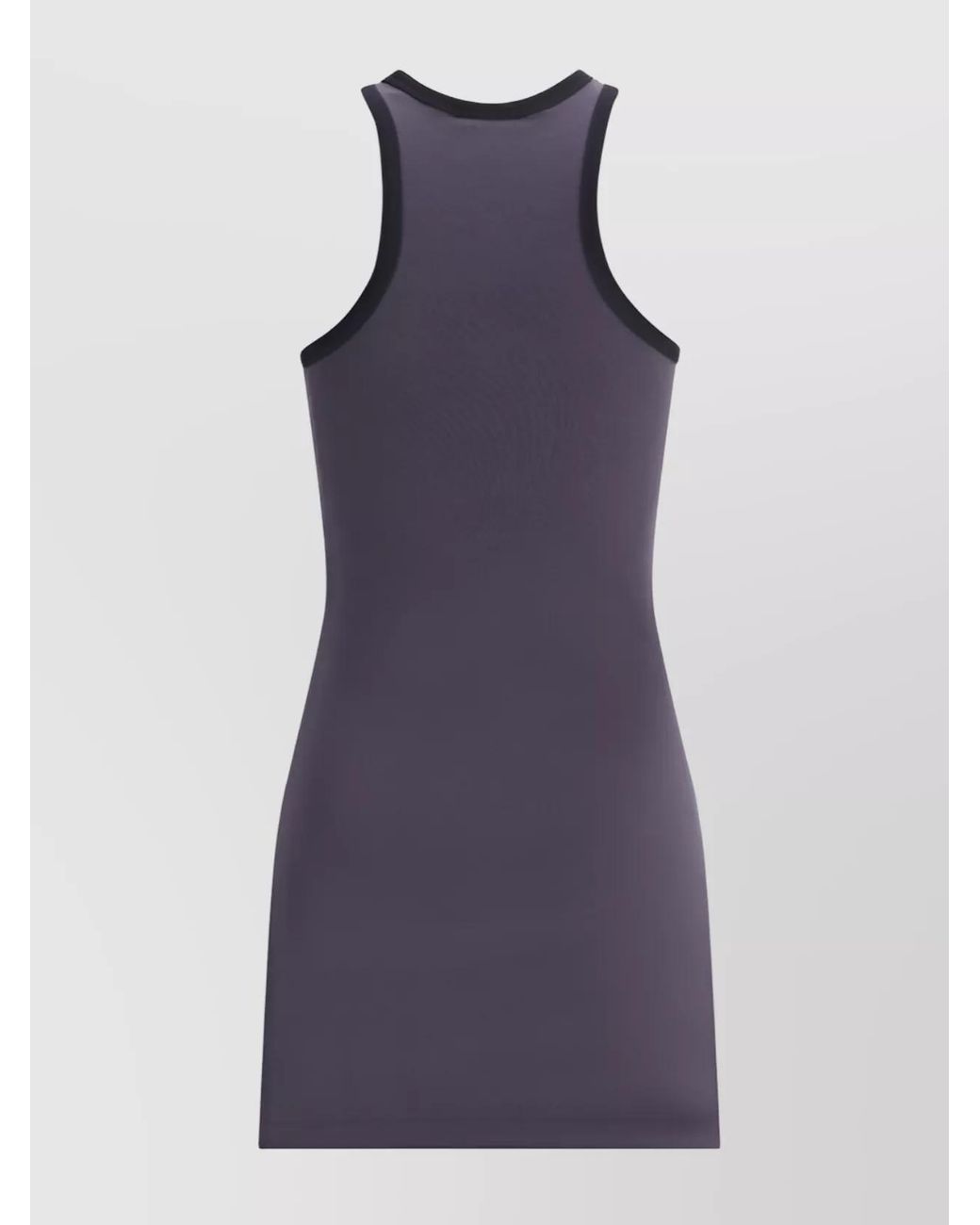 Courreges Purple Cotton Sleeveless Racerback Mini Dress